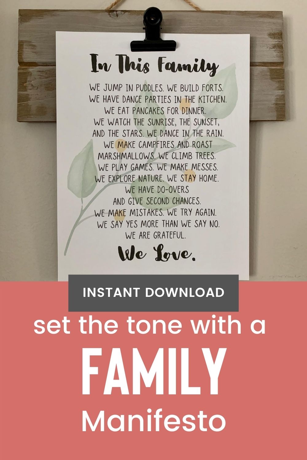 Family Manifesto - Digital Art Print