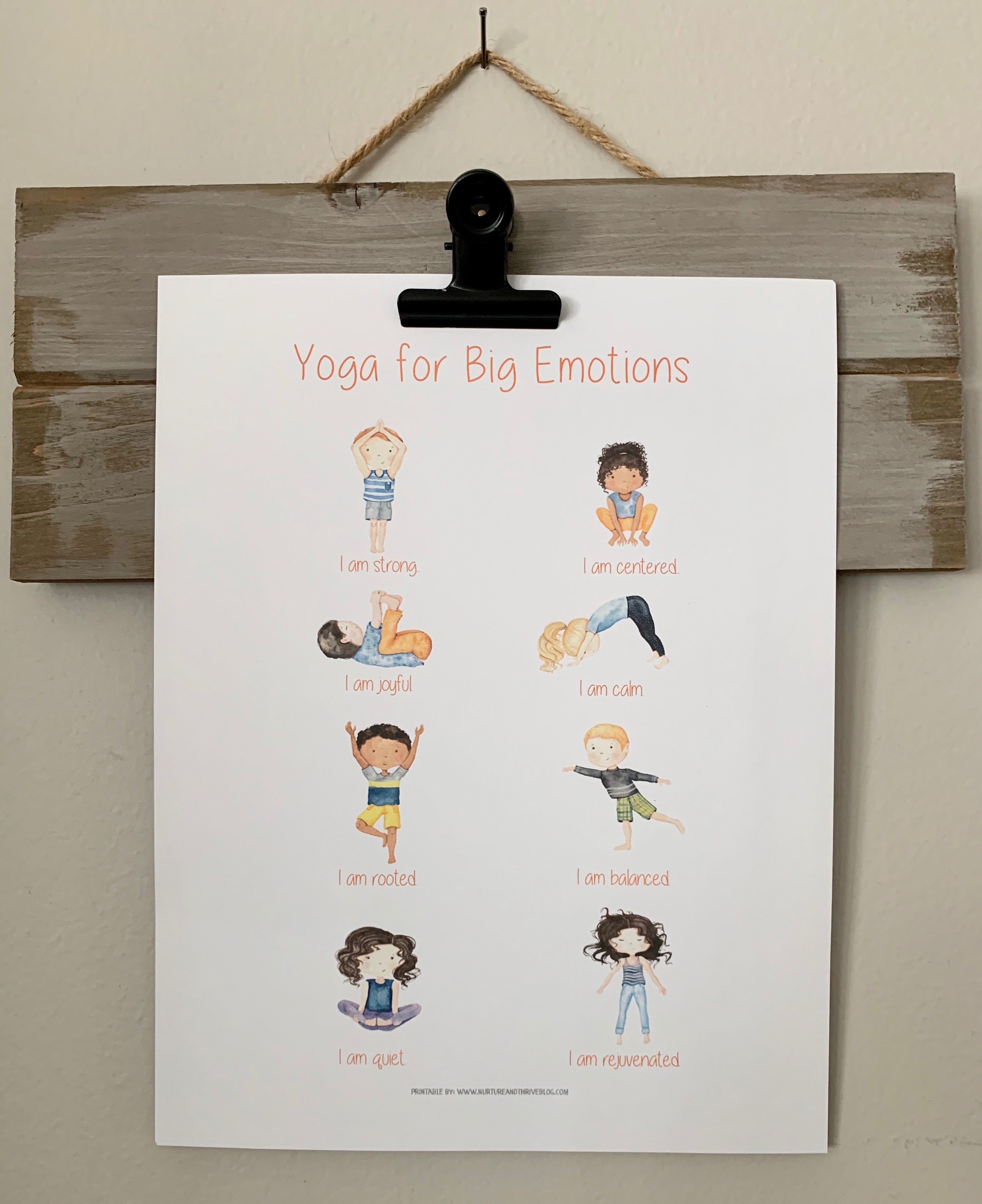 Set of 12 Printable Yoga Cards: Yoga for Kids!
