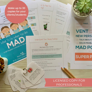 Licensed Copy for Professionals - What to Do When You Are Mad: A Self-Regulation Workbook for Kids and Their Parents