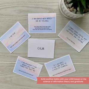 Daily Positive Affirmation and Gratitude Cards for Resilient Kids