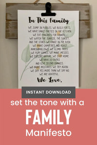 Family Manifesto - Digital Art Print