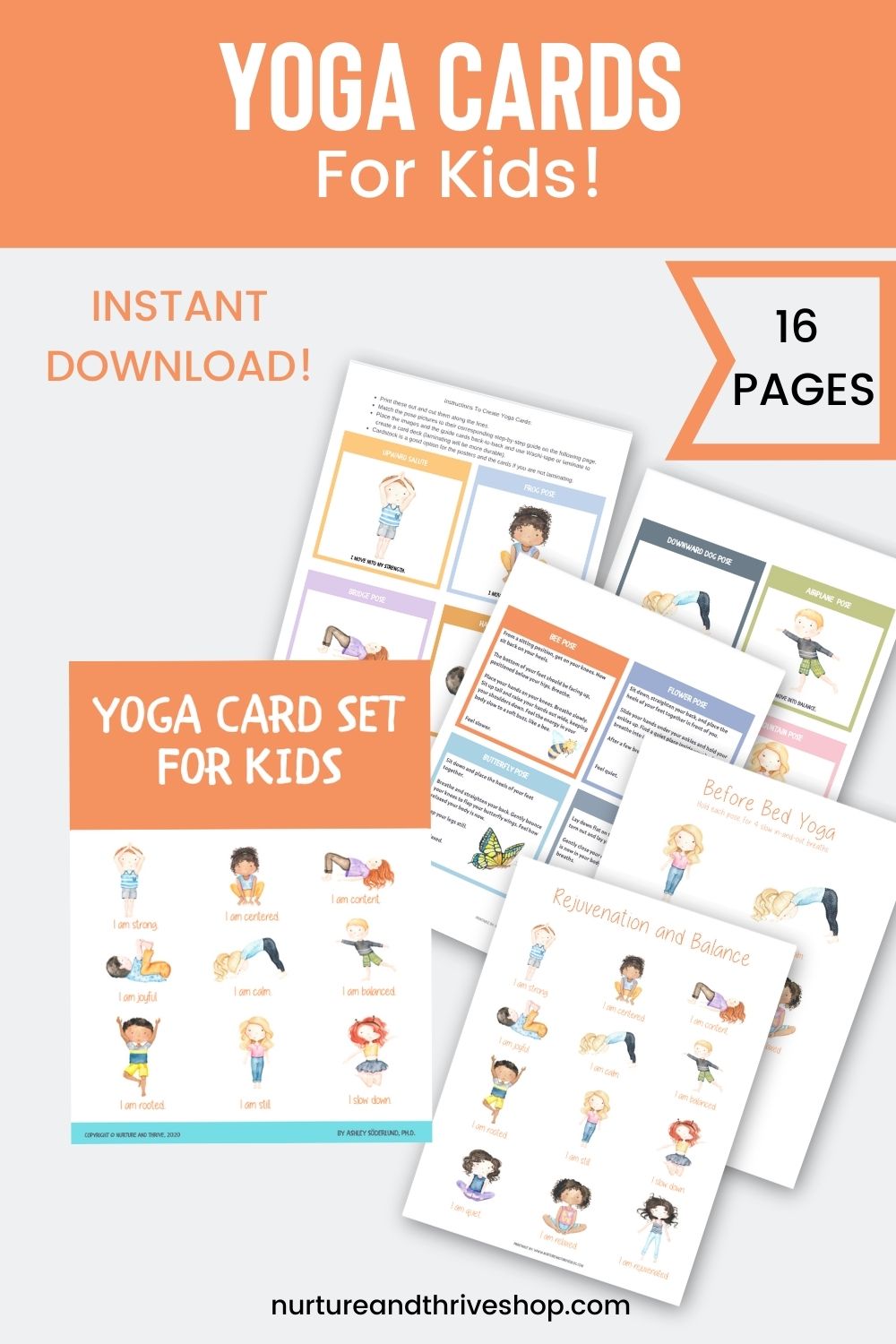set-of-12-printable-yoga-cards-yoga-for-kids-nurture-and-thrive-shop for Yoga Cards For Kids Printable Free Set of 12 Printable Yoga Cards: Yoga for Kids! – Nurture and Thrive Shop for Yoga Cards For Kids Printable Free